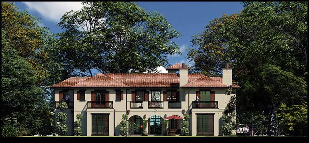 3d rendering 4k_realistic country home